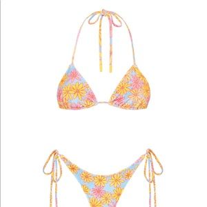 TRIANGL VINCA - SKY FLORAL VELVET MEDIUM